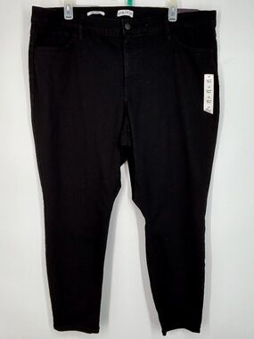Ava & Viv Womens Size 24 High Rise Skinny Jeans Black Stretch Denim Five Pocket
